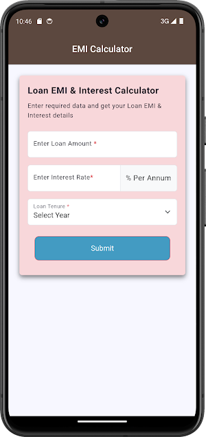 Loan EMI & Interest Calculator Screenshot 1