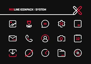 RedLine Icon Pack : LineX Screenshot 1