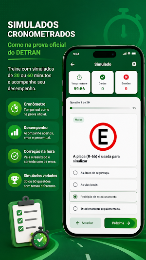 Simulado CNH Detran 2026 Screenshot 1