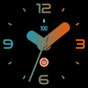 Huge Blue Orange Watch Face Screenshot 3