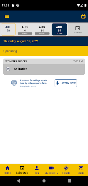Michigan Athletics Screenshot 1