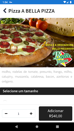 Bella Pizza Prata MG Screenshot 1
