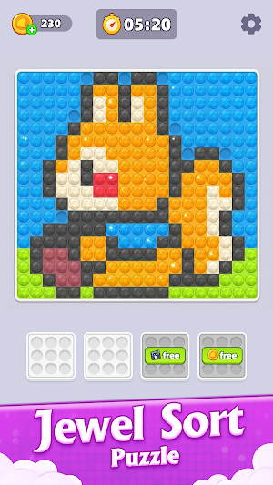Diamond Pixel Art: Sort Puzzle Screenshot 2