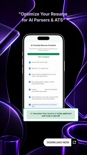 Mercor : AI Jobs App Direction Screenshot 1