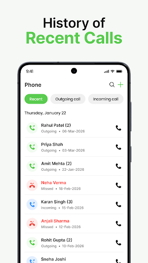 Contacts Screenshot 1