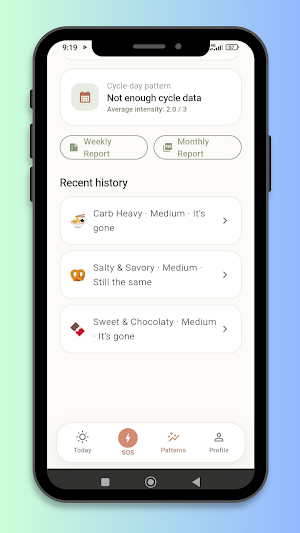 Nourish: Cycle & Craving Log Screenshot 2