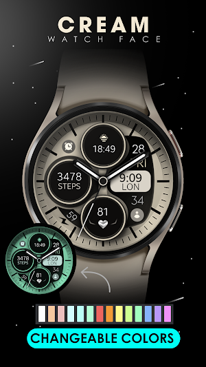 Cream - Beige Watch Face Screenshot 2