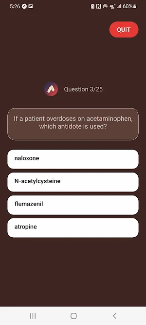 Pharmacology Questions Answers Screenshot 0