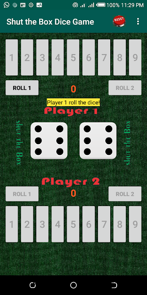 Shut-the-Box Dice Game Screenshot 1