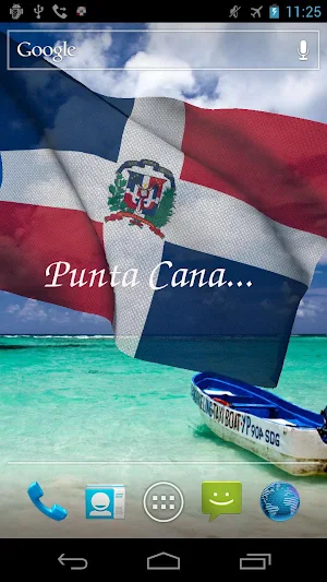 Dominican Republic Flag Live Wallpaper Screenshot 2