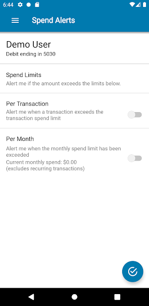 CCFCU CardNav Screenshot 3