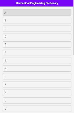 Mechanical Engineer Dictionary Screenshot 0