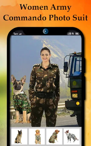 Women army commando photo suit Screenshot 3