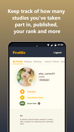 WeParticipated: Research App Screenshot 0