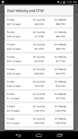 Simple Duct Calculator Deluxe Screenshot 2