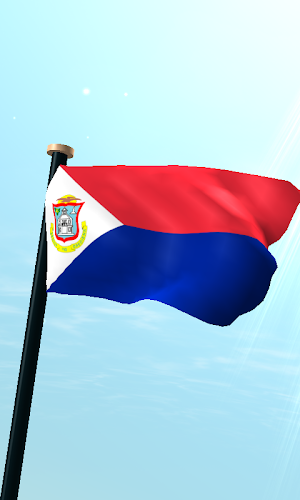 Sint Maarten Flag 3D Wallpaper Screenshot 0