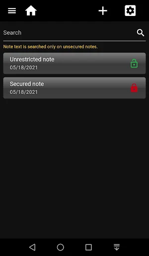 Secured Notes Screenshot 0