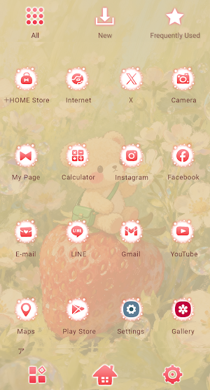 Strawberry Picnic Theme +HOME Screenshot 2
