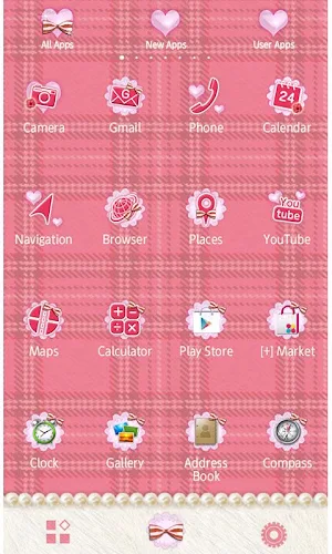 Pink Plaid Wallpaper Theme Screenshot 2
