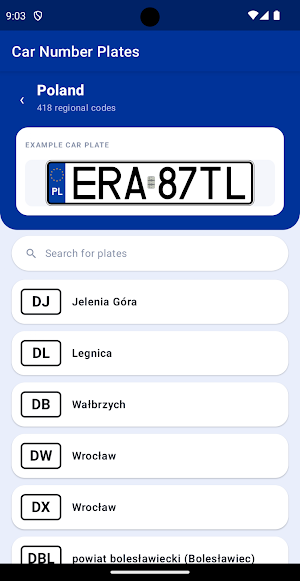 Car Number Plates Screenshot 1