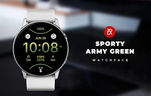 Sporty Army Green Watch Face Screenshot 0
