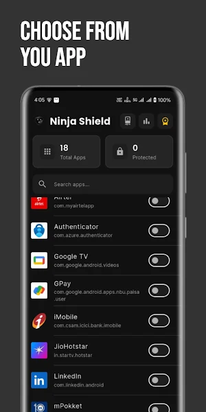 Ninja Shield: Privacy Guard Screenshot 1