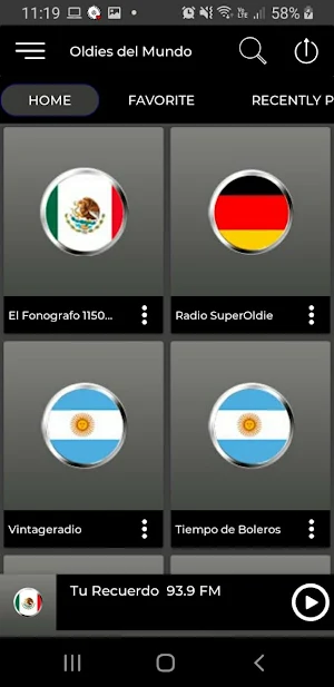 Radio Oldies del Mundo Screenshot 2