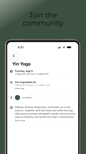 The Yoga Room Auburn Screenshot 3