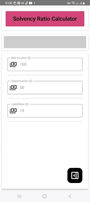 Solvency Ratio Calculator Screenshot 0