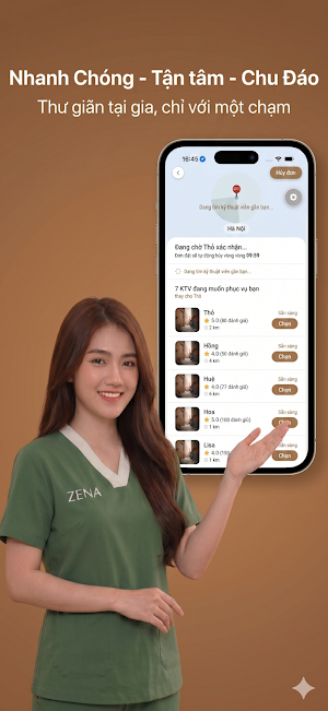 Zena - Đặt lịch massage 24/7 Screenshot 1