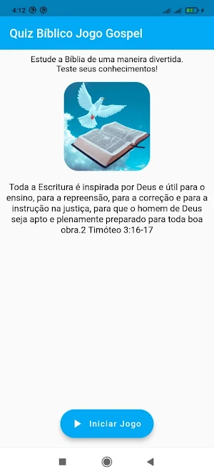 Quiz Bíblico Jogo Gospel Screenshot 0