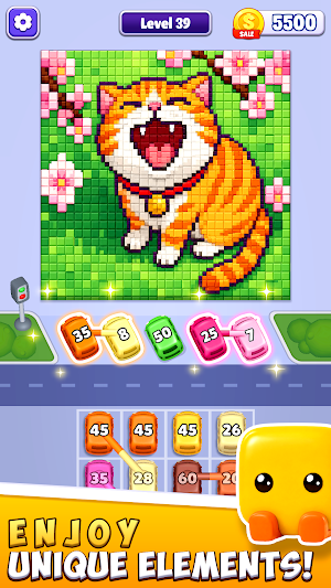 Car Sort: Pixel Color Puzzle Screenshot 1