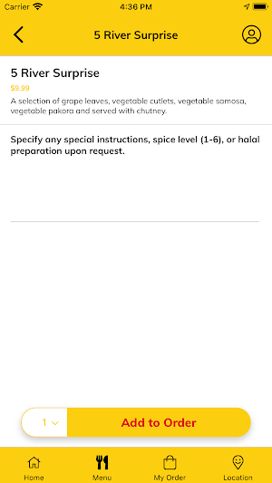 5 Rivers Indian Cuisine Screenshot 3