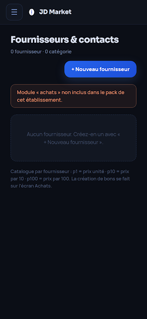 JD Market — Commerçant Screenshot 1