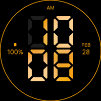 Digital Orange Watch Face