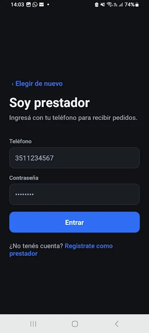 LLEGANDO: Fletes y Cadetería Screenshot 2