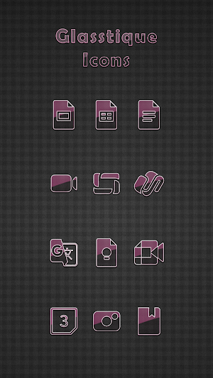Glasstique Pink Icons Screenshot 1