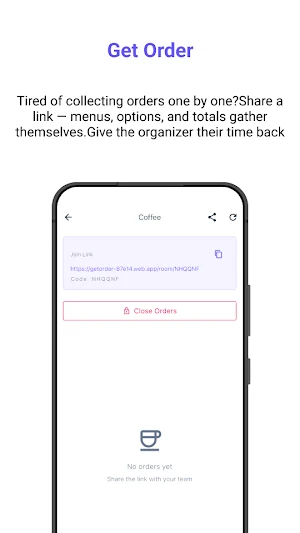 GetOrder - Group Coffee Orders Screenshot 1