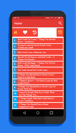 Bad Credit Loans - FAQ & Tips Screenshot 1