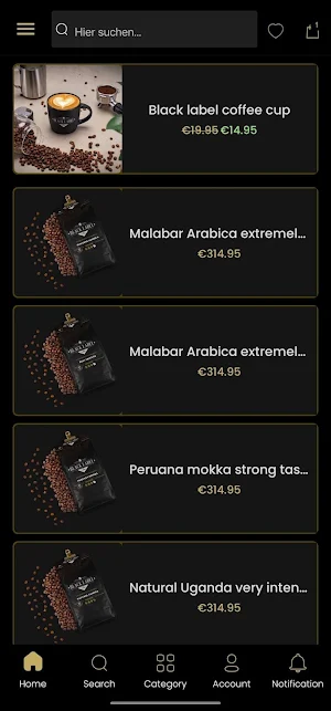 Black Label Coffee Screenshot 2