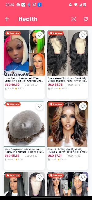 Human Hair & Lace Wigs Shop Screenshot 0