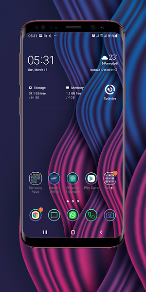 Red And Blue Wallpaper Screenshot 1