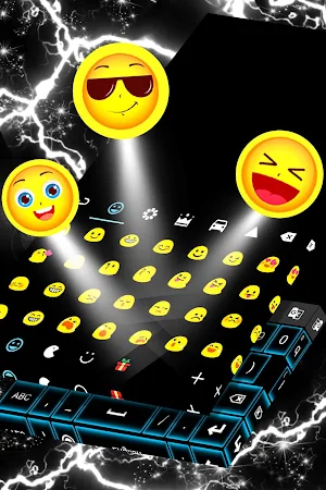 Glowing Blue Neon Keyboard screenshot 5