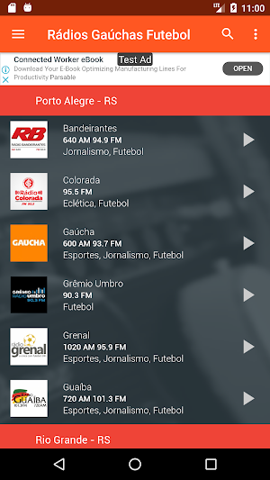Rádios Gaúchas de Futebol - AM e FM do RS Screenshot 0