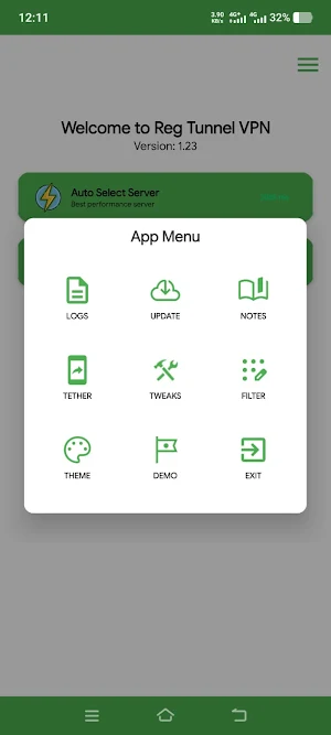Reg Tunnel VPN Screenshot 1