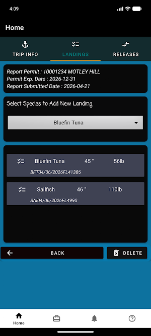 Catch Reporting Screenshot 2