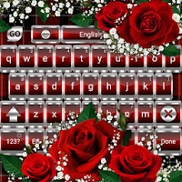 Red Roses Go Keyboard theme