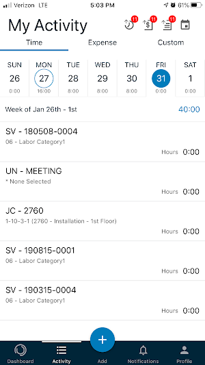 Clock Mobile 12.6 for KEY2ACT Screenshot 0