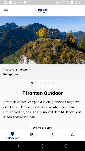 Pfronten im Allgäu Outdoor-App Screenshot 2