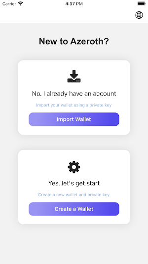 Azeroth Wallet Screenshot 1